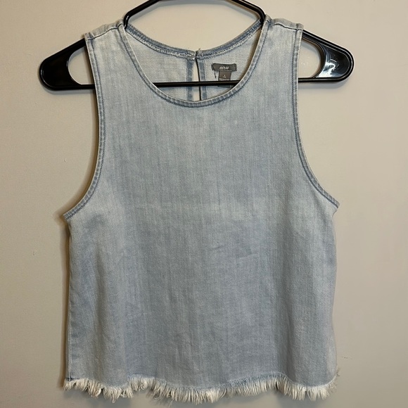 Aerie Light Washed Denim Open Back Tank Size Small - Picture 1 of 8
